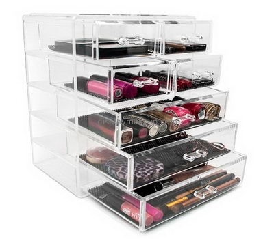 Custom clear acrylic make up box storage cases with drawers DMO-365