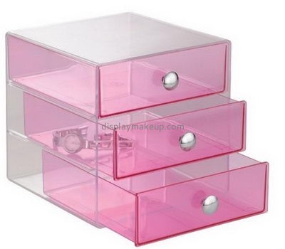 Custom clear acrylic 3 drawers cosmetics makeup holder organizers for countertop DMO-386