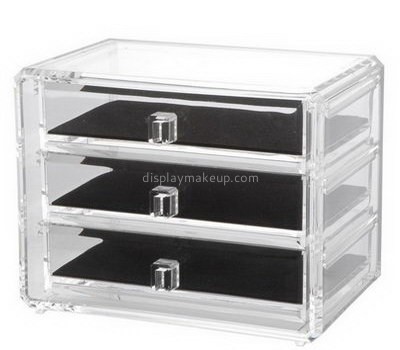 Custom large acrylic makeup 3 drawers storage container store organizer DMO-409