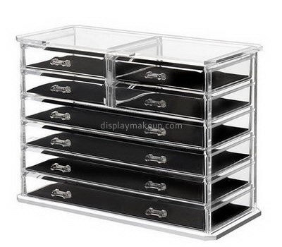 Acrylic display supplier custom clear acrylic makeup storage 8 drawers containers DMO-410