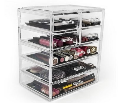 Acrylic display factory custom clear acrylic best cosmetic 7 drawers organizer DMO-419
