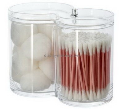 Acrylic display factory custom acrylic cotton round holder ball storage containers DMO-433
