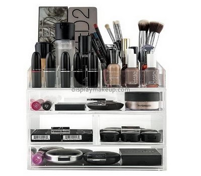 Acrylic products manufacturer custom acrylic cheap makeup storage organizer with drawers DMO-457