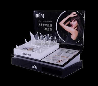 Customize plexiglass beauty care display stand retail acrylic cosmetic display holder DMD-2816