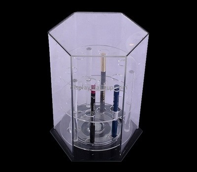 Custom acrylic lipstick display stand plexiglass rotating stand lucite turning lipstick display case DMD-2820