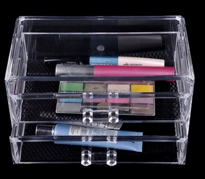 Makeup display stand suppliers customize large plastic box storage for cosmetics DMO-529