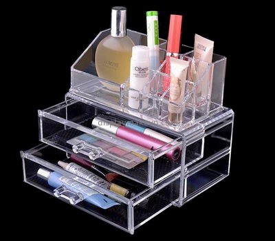 Acrylic display factory customized lucite 3 drawer makeup storage organizer boxes DMO-591