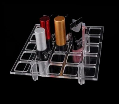 Custom transparent acrylic cosmetic display with dividers DMD-003