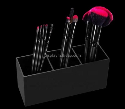 Acrylic boxes manufacturer custom plexiglass 3 compartments cosmetic brushes holder box DMO-713
