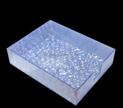 Perspex item supplier custom acrylic tabletop beauty holder tray DMO-734