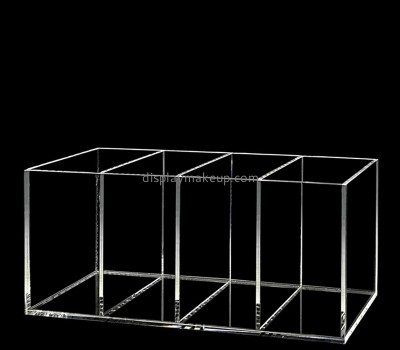 Custom clear acrylic 4 compartments makeup brushes organiser holder DMO-763