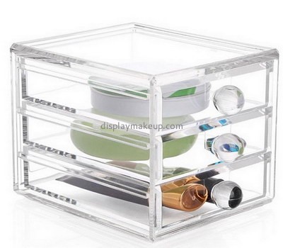 Custom design 3 drawer acrylic make up container DMO-045