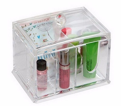 Custom design clear acrylic make up cosmetic beauty box DMO-047