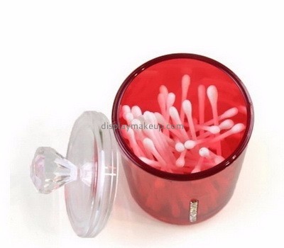 Custom design acrylic cotton swab container organic cosmetic make up organizer DMO-126