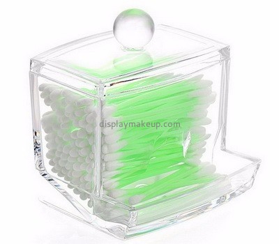Custom design transparent acrylic cotton swab container makeup organizer acrylic cosmetic acrylic cosmetic organizer DMO-128