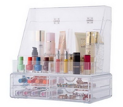 Custom design acrylic lucite makeup organizer clear makeup storage makeup organizer case DMO-156