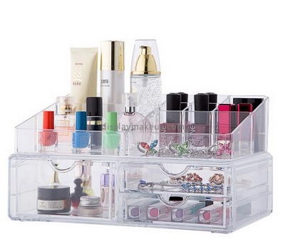 Custom acrylic makeup containers organizers big makeup organizer clear storage drawers for makeup DMO-197