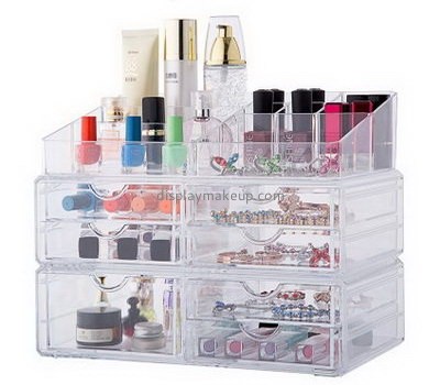 Customized acrylic makeup box cheap acrylic organizers clear plastic makeup organizer with drawers DMO-215