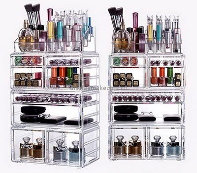 Custom acrylic beauty organizer box make up organiser plastic makeup organizer with drawers DMO-275