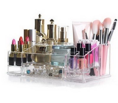 Customized acrylic cosmetic holder clear acrylic stands clear makeup organizer DMO-294