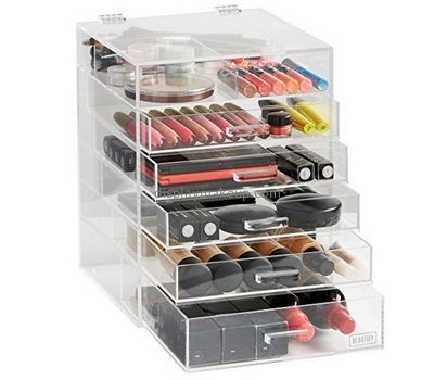 Custom desk acrylic clear makeup storage units organizer DMO-341