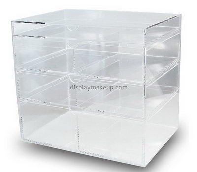 Custom clear large cheap acrylic plastic cosmetic makeup organizer with drawers DMO-384