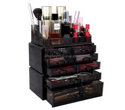 Custom cheap acrylic stackable makeup cosmetic organizer with 8 drawers DMO-389