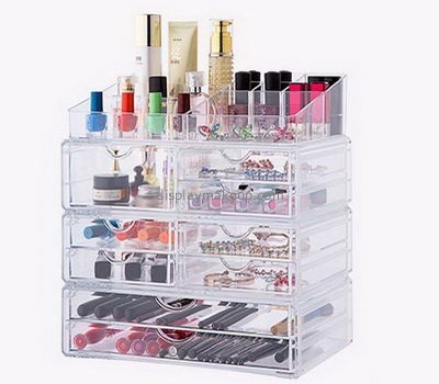 Custom clear acrylic cosmetic 9 drawers box organizers for makeup DMO-388