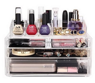 Custom acrylic makeup storage clear organiser box for 4 drawers DMO-390