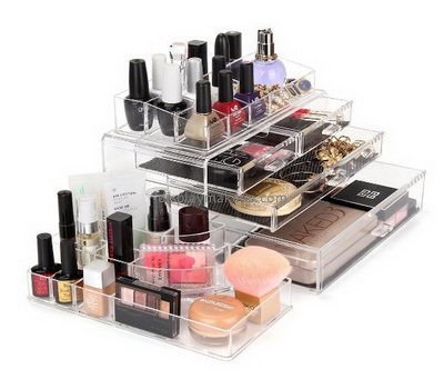 Custom clear acrylic cosmetic storage 4 drawers boxes makeup organizers DMO-392