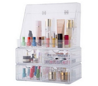 Acrylic display manufacturers custom 5 drawer clear acrylic makeup storage box organizer DMO-399