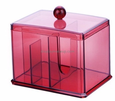 Acrylic display supplier custom acrylic q tip cotton ball holder container for cotton balls DMO-429