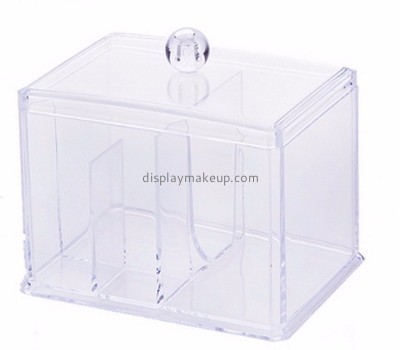 Acrylic display manufacturers custom acrylic bathroom containers cotton balls q tip dispenser DMO-427