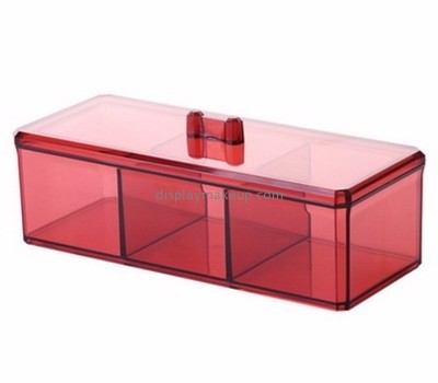 Acrylic display manufacturers custom acrylic ball organizer box with lid DMO-434