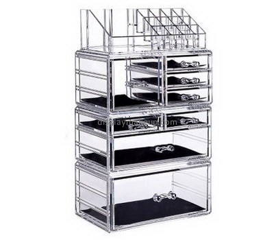Acrylic manufacturers china custom acrylic cosmetic organizer countertop drawers for makeup storage DMO-451