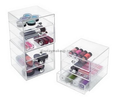 Cosmetic display stand suppliers custom clear acrylic makeup storage drawer organizer DMO-450