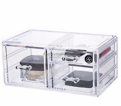 Plexiglass manufacturer custom acrylic makeup case small storage drawers DMO-465
