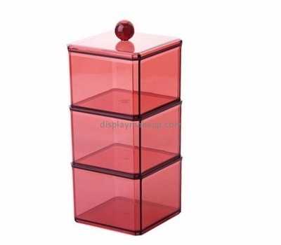 Acrylic manufacturers china custom small acrylic cotton ball jar set box with lid DMO-477