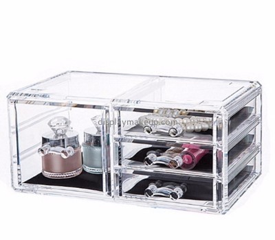 Acrylic display supplier custom clear makeup drawer organizers case DMO-505