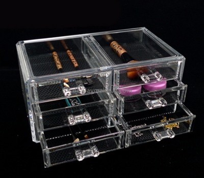 Acrylic display supplier customize small 6 drawer makeup organizer containers DMO-557