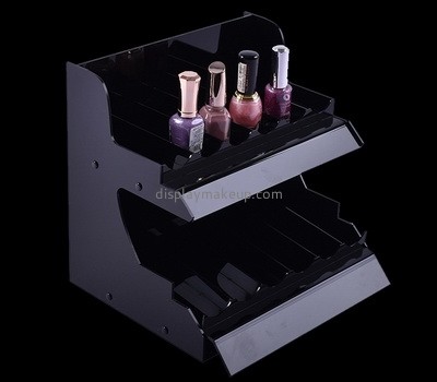 Custom 2 tiers black acrylic nail polish display rack DMD-2810