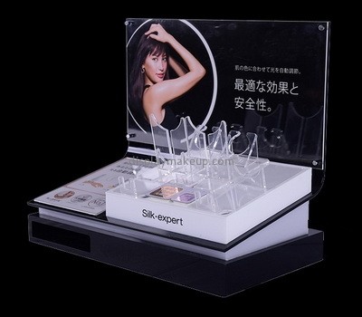 Customize acrylic cosmetic counter display stand plexiglass makeup display racks perspex beauty store display DMD-2817