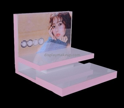 Custom acrylic cosmetic display shelf plexiglass make up display stand lucite riser DMD-2821