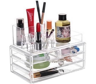 Factory hot sale acrylic makeup brush holder cosmetic storage box acrylic drawer storage organizer DMO-096