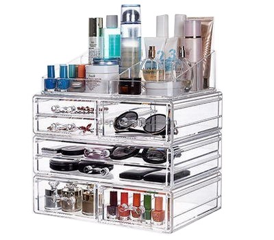 Custom design cosmetic acrylic organizer clear acrylic makeup organizer makeup organizer with drawers DMO-161