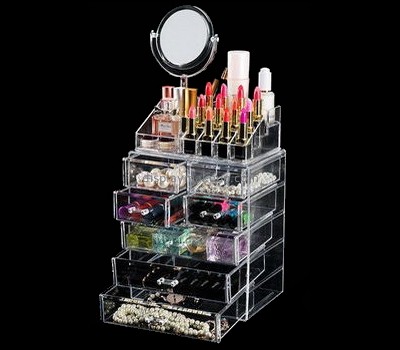Cosmetic display stand suppliers customize acrylic make up organisers storage drawers for makeup DMO-516