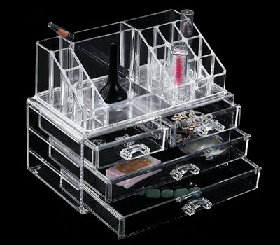 Acrylic manufacturers customize clear makeup cosmetic storage containers DMO-531