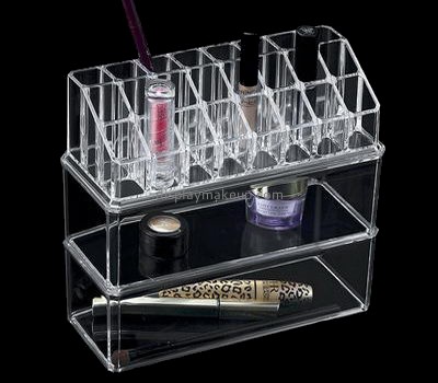 China acrylic manufacturer customize tabletop clear acrylic cosmetic organizer storage boxes DMO-545