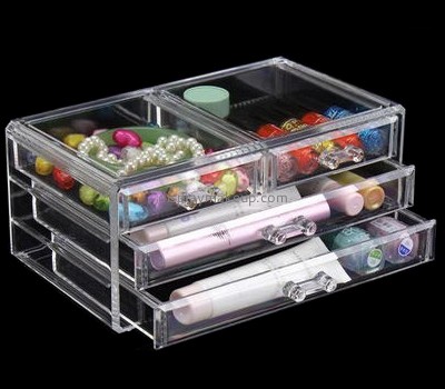 Acrylic boxes suppliers customize acrylic storage containers cheap makeup organizer with drawers DMO-542