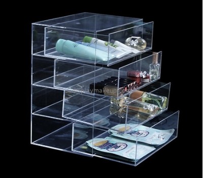 Acrylic display stand manufacturers customize plastic storage drawers  cosmetic makeup organizer DMO-559